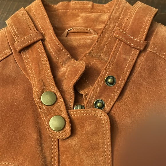 Twiggy London Brown Suede Jacket in Size Sm - Picture 2 of 7
